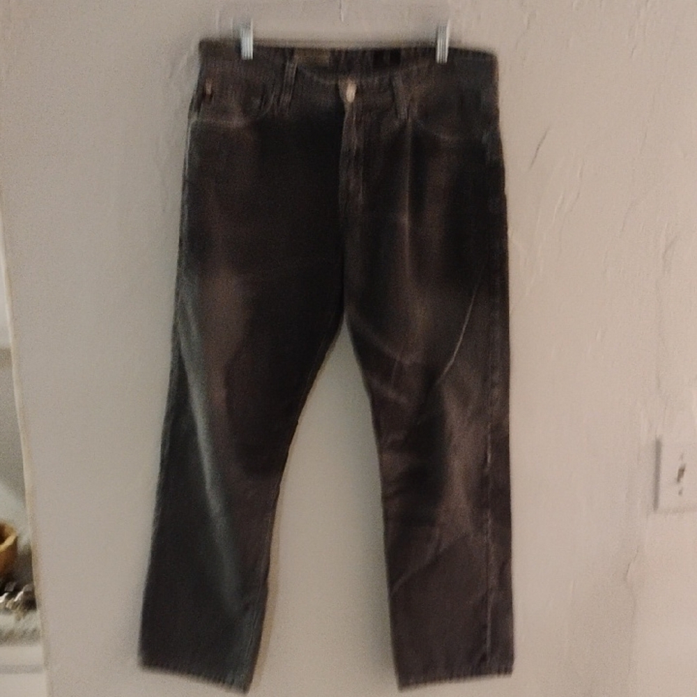Ag Adriano Goldschmied Black Corduroy Pants